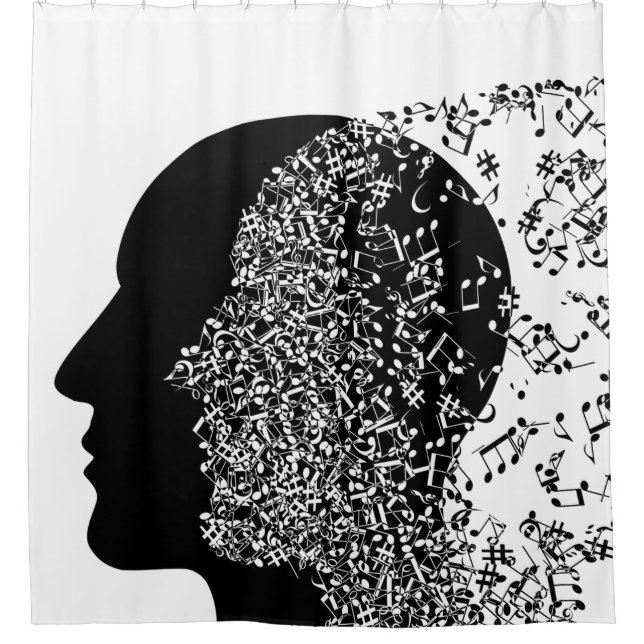 The Mind of Music Shower Curtain (Front)