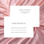 The Minimal and Modern Simple Text Classic Envelope<br><div class="desc">The Minimal and Modern Simple Text Classic RSVP Card Envelope is a beautiful piece of your wedding stationery, echoing the clean, minimalist theme of your special day. This envelope, in classic black and white, adds a touch of elegance and simplicity, making it perfect for any modern, elegant, or spring wedding....</div>