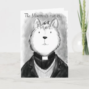 The Minister's Cat Is An... Letterpress Thank You Card