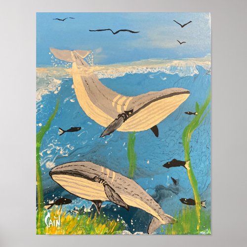 THE MINKE WHALES POSTER