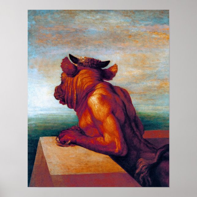 The Minotaur by George Frederick Watts Poster (Front)