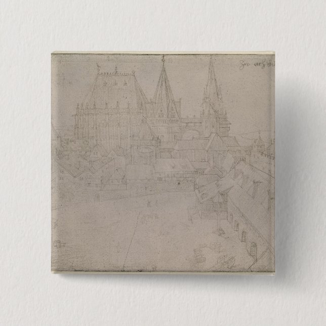 The Minster at Aachen, 1520 Button (Front)