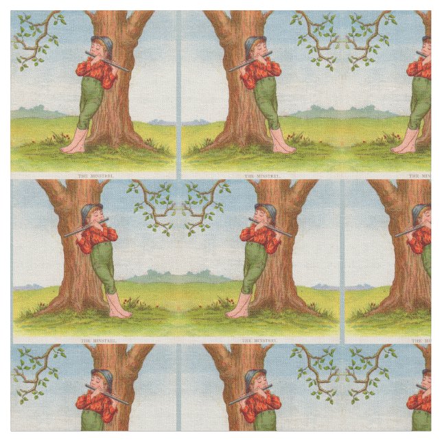 The Minstrel print Fabric (Close Up)