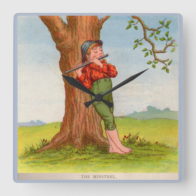 The Minstrel Square Wall Clock (Front)