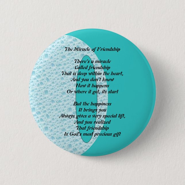 The Miracle of Friendship Button (Front)