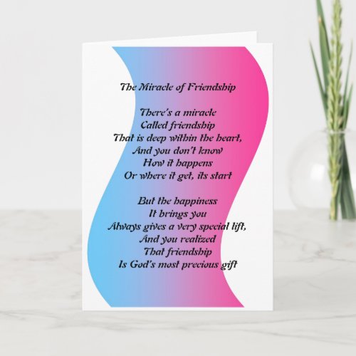 The Miracle of Friendship Card
