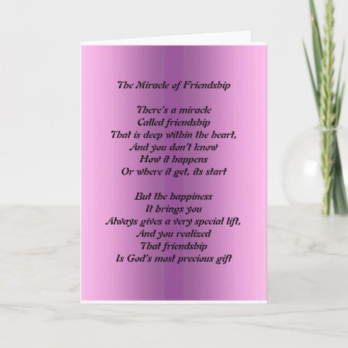 The Miracle of Friendship Greeting Card