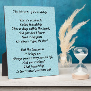 The Miracle of Friendship plaque