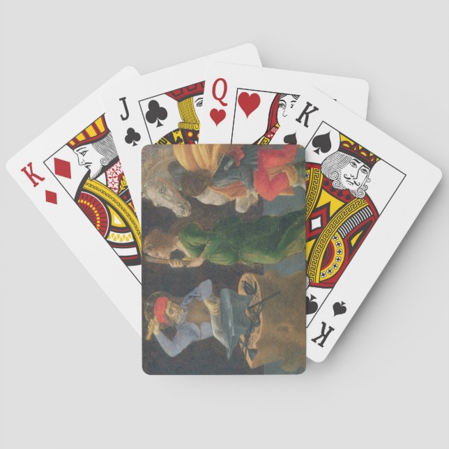 The Miracle of St. Eligius, predella panel from th Poker Cards (Back)