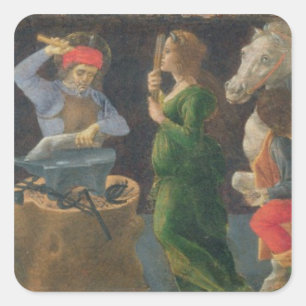 The Miracle of St. Eligius, predella panel from th Square Sticker