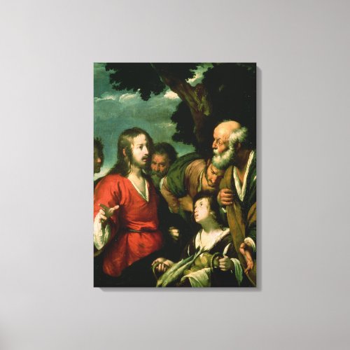 The Miracle of the Loaves and Fishes c1630 Canvas Print