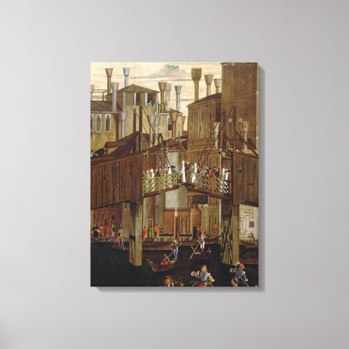 The Miracle of the Relic of the Holy Cross detail Canvas Print