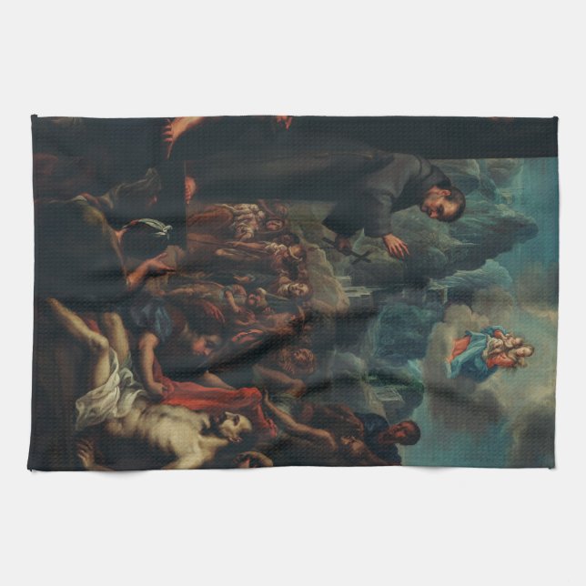 The Miracles of Saint Salvador of Horta Kitchen Towel (Horizontal)