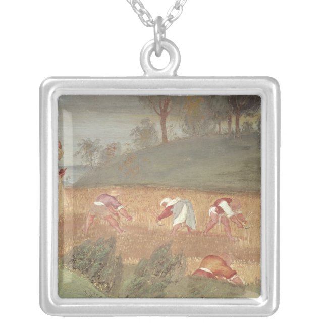 The Miracles of St. Clare of Assisi Silver Plated Necklace (Front)