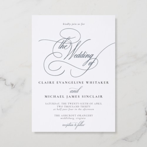 The Mireille Suite | Romantic Script Wedding Letterpress Invitation