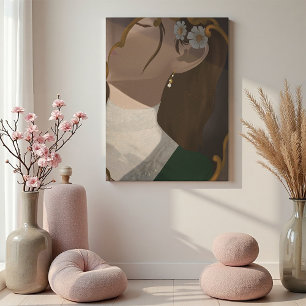 The Mirror III - A Girl Half Hidden Canvas Print