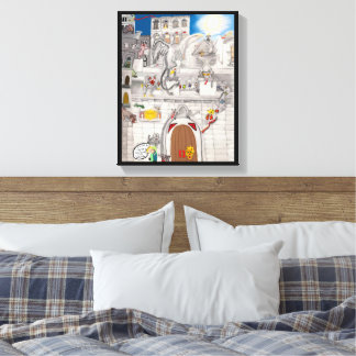 The Mischievous Gargoyles Canvas Print