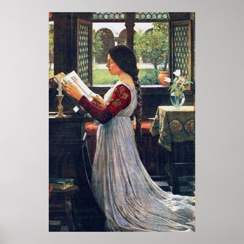 The Missal by John William Waterhouse _ 1902 Poster