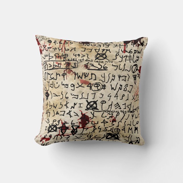 The Missing page Throw Pillow (Front)