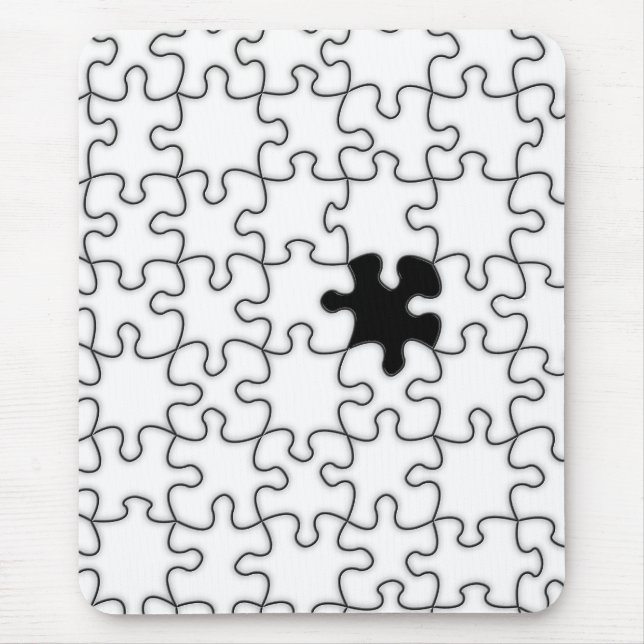 The Missing Puzzle Piece Background Template Mouse Pad (Front)