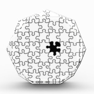The Missing Puzzle Piece Pattern Acrylic Award