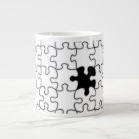 The Missing Puzzle Piece Pattern Giant Coffee Mug