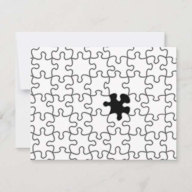 The Missing Puzzle Piece Pattern Invitation (Front)