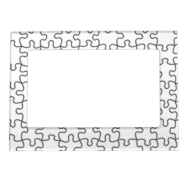 The Missing Puzzle Piece Pattern Magnetic Photo Frame (Front)