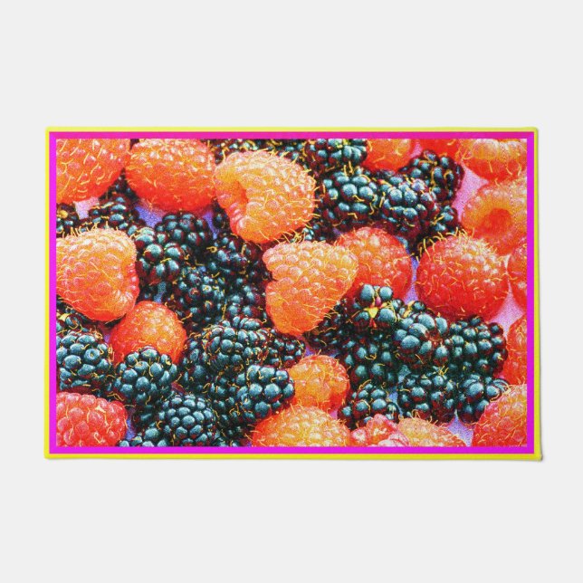 "The Mix of Berries" Cute Photo. Buy Now Doormat (Front)