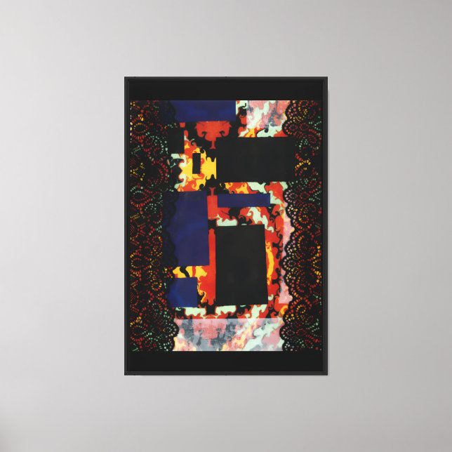 The Mixed Media Lace Up Canvas Print (Front)