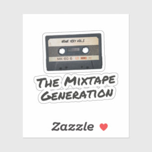The Mixtape Generation - Retro Cassette Tape Sticker