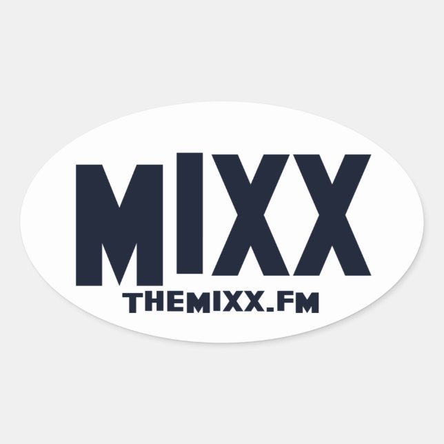 The MIXX Branded Oval Sticker (Front)