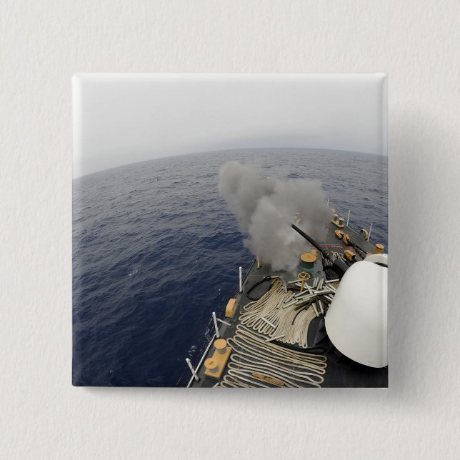 The MK-75 76mm cannon Pinback Button (Front)