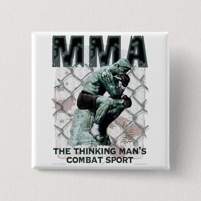 The MMA Thinker Pinback Button (Front)