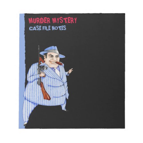 The Mob Boss black Murder Mystery Small Notepad