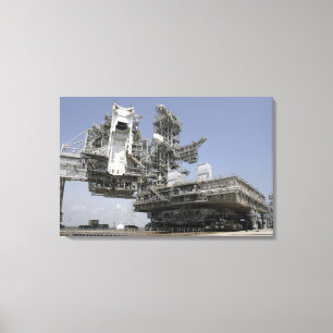The mobile launcher platform is being moved canvas print