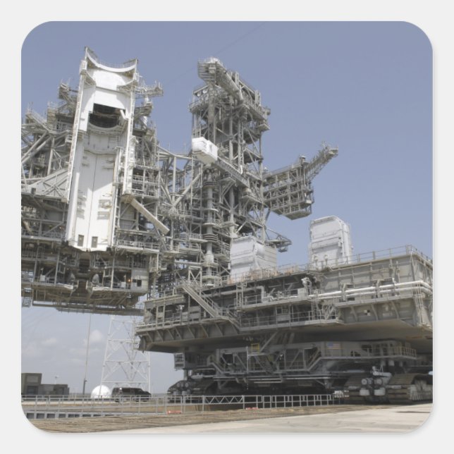 The mobile launcher platform is being moved square sticker (Front)