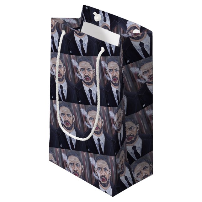 The Mobster Painting by Alfred Fox Small Gift Bag (Front Angled)