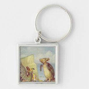 The Mock Turtle and the Gryphon Keychain