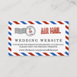 The Modern Airmail Wedding Collection Enclosure Card