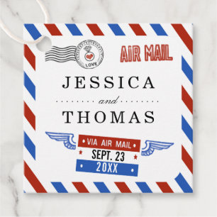 The Modern Airmail Wedding Collection Favor Tags