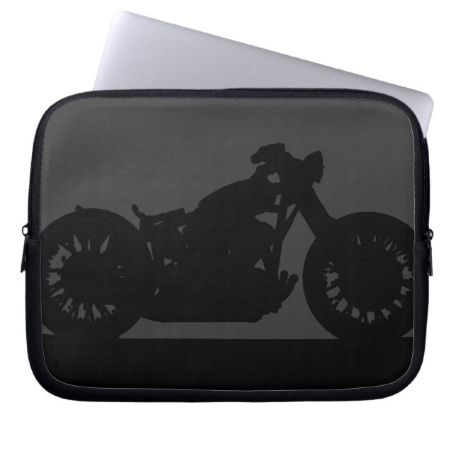The modern bikers laptop sleeve (Front)