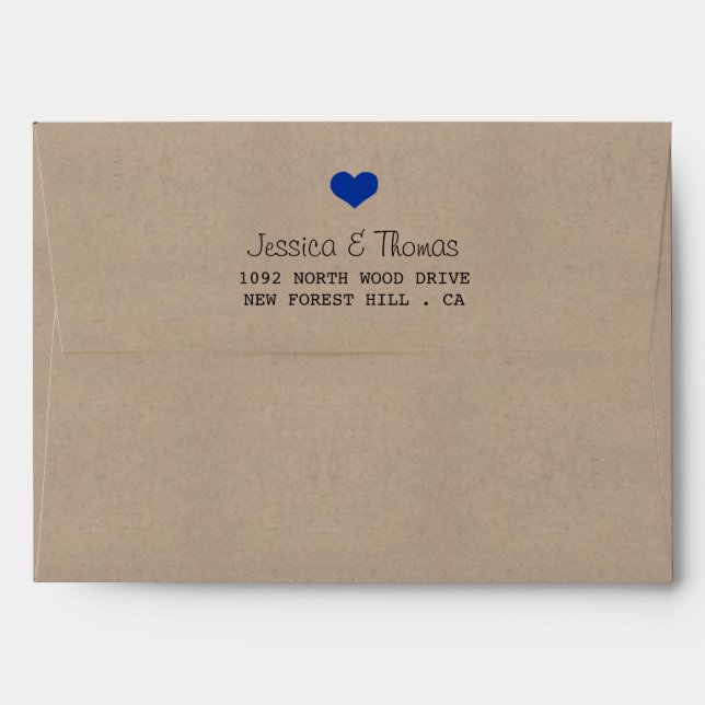 The Modern Blue Bunting Wedding Collection Envelope (Back (Top Flap))
