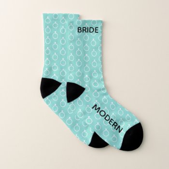 The Modern Bride Wedding Bridal Party Favor Socks by Ohhhhilovethat at Zazzle