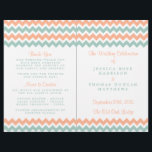 The Modern Chevron Wedding Collection Peach & Mint<br><div class="desc">Simple yet elegant, the modern chevron wedding collection is a stunning design featuring a lovely zig-zag print in a peach, mint and white color, which is perfect for any modern wedding celebration. These programs can be personalized for your special occasion and would make the perfect order of service for your...</div>