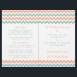 The Modern Chevron Wedding Collection Peach & Mint<br><div class="desc">Simple yet elegant, the modern chevron wedding collection is a stunning design featuring a lovely zig-zag print in a peach, mint and white color, which is perfect for any modern wedding celebration. These programs can be personalized for your special occasion and would make the perfect order of service for your...</div>