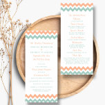 The Modern Chevron Wedding Collection Peach & Mint Program<br><div class="desc">Simple yet elegant, the modern chevron wedding collection is a stunning design featuring a lovely zig-zag print in a peach, mint and white color, which is perfect for any modern wedding celebration. These programs can be personalized for your special occasion and would make the perfect order of service for your...</div>