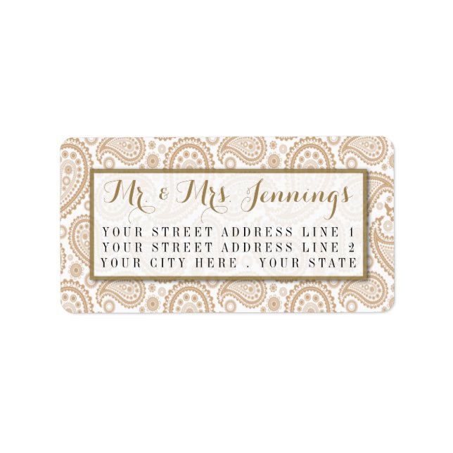 The Modern Paisley Wedding Collection - Brown Label (Front)