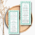 The Modern Paisley Wedding Collection - Green Program<br><div class="desc">Simple yet elegant, the modern paisley wedding collection is a stunning design featuring a lovely paisley print in a soft green and white color, which is perfect for any modern wedding celebration. These programs can be personalized for your special occasion and would make the perfect order of service for your...</div>