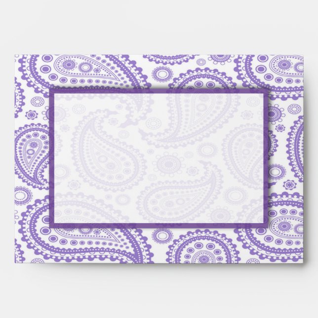 The Modern Paisley Wedding Collection - Purple Envelope (Front)